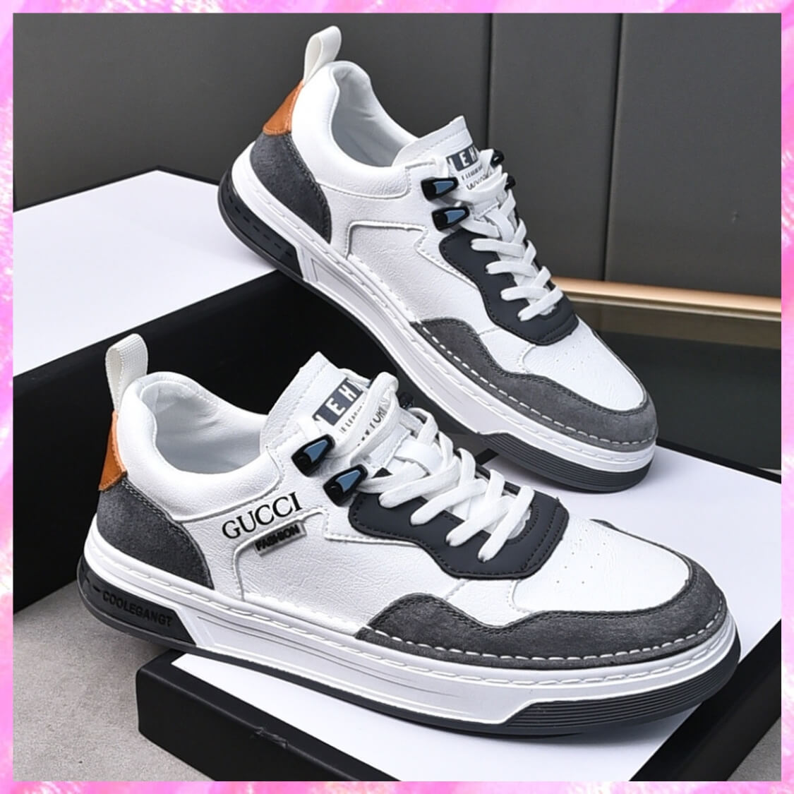 Monogram Courtside Leather Sneakers 
