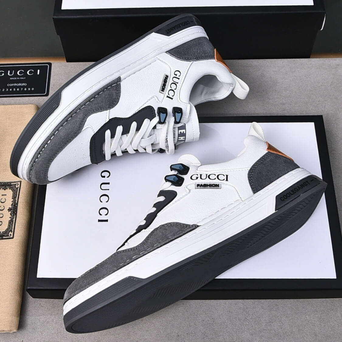 Monogram Courtside Leather Sneakers 