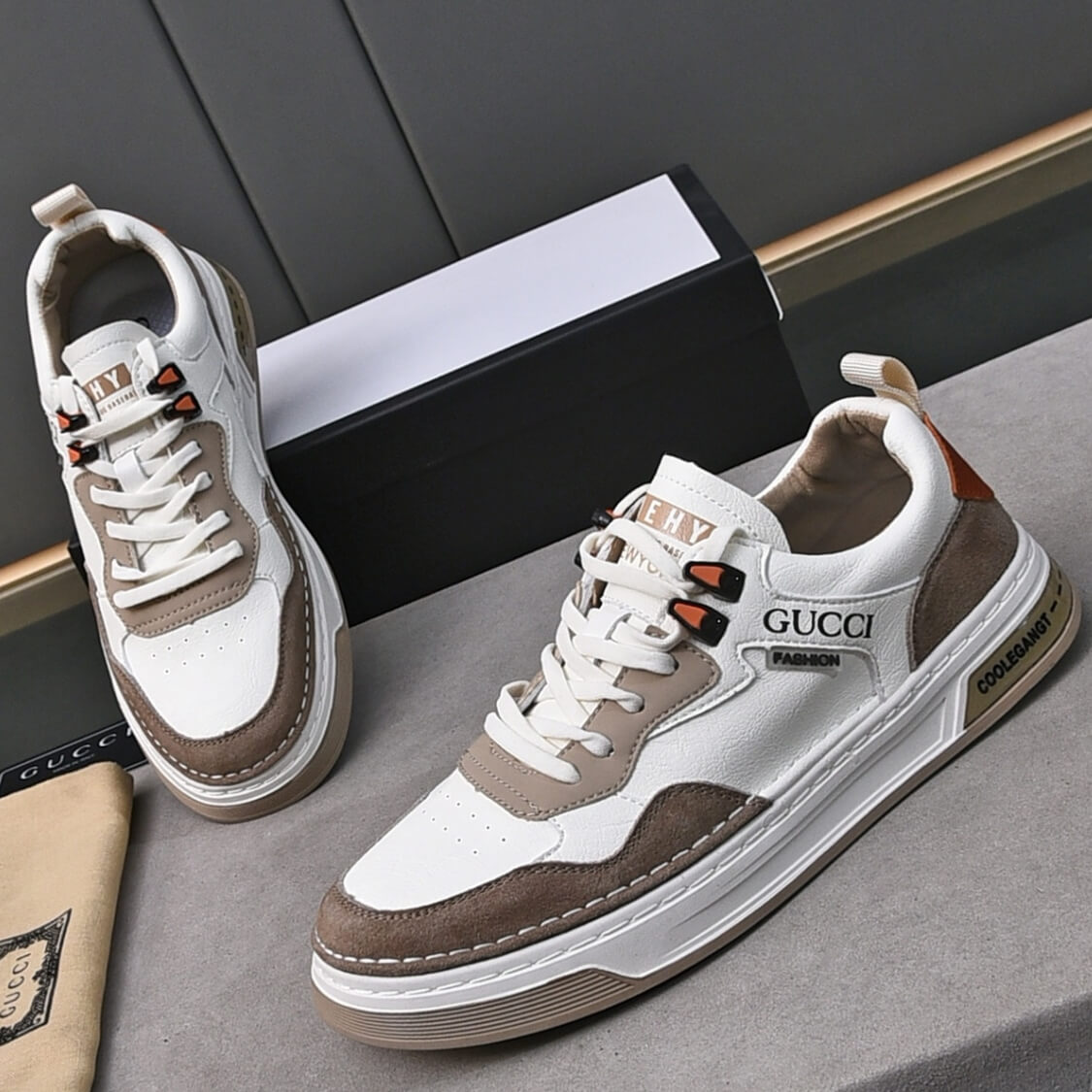 Monogram Courtside Leather Sneakers 