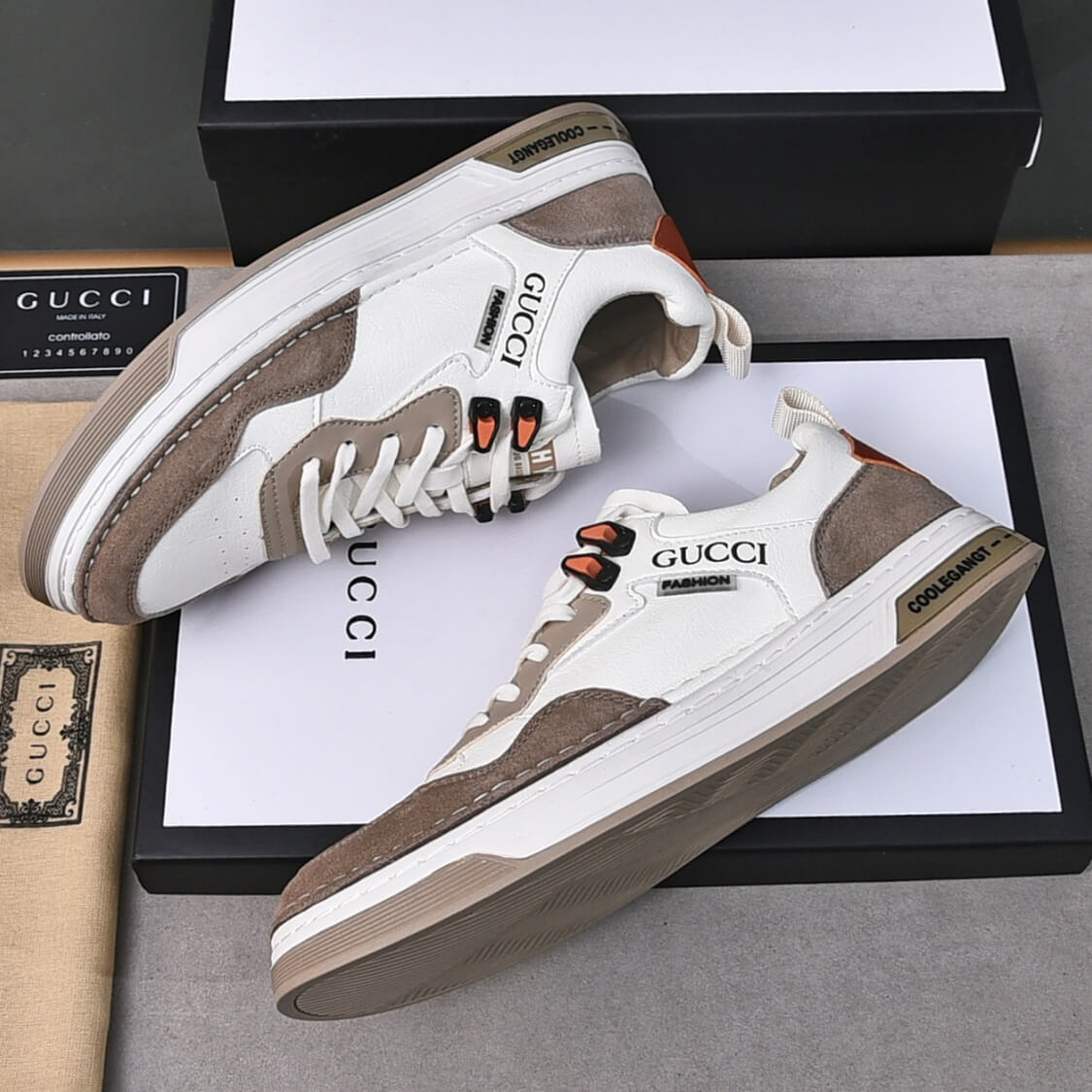 Monogram Courtside Leather Sneakers 