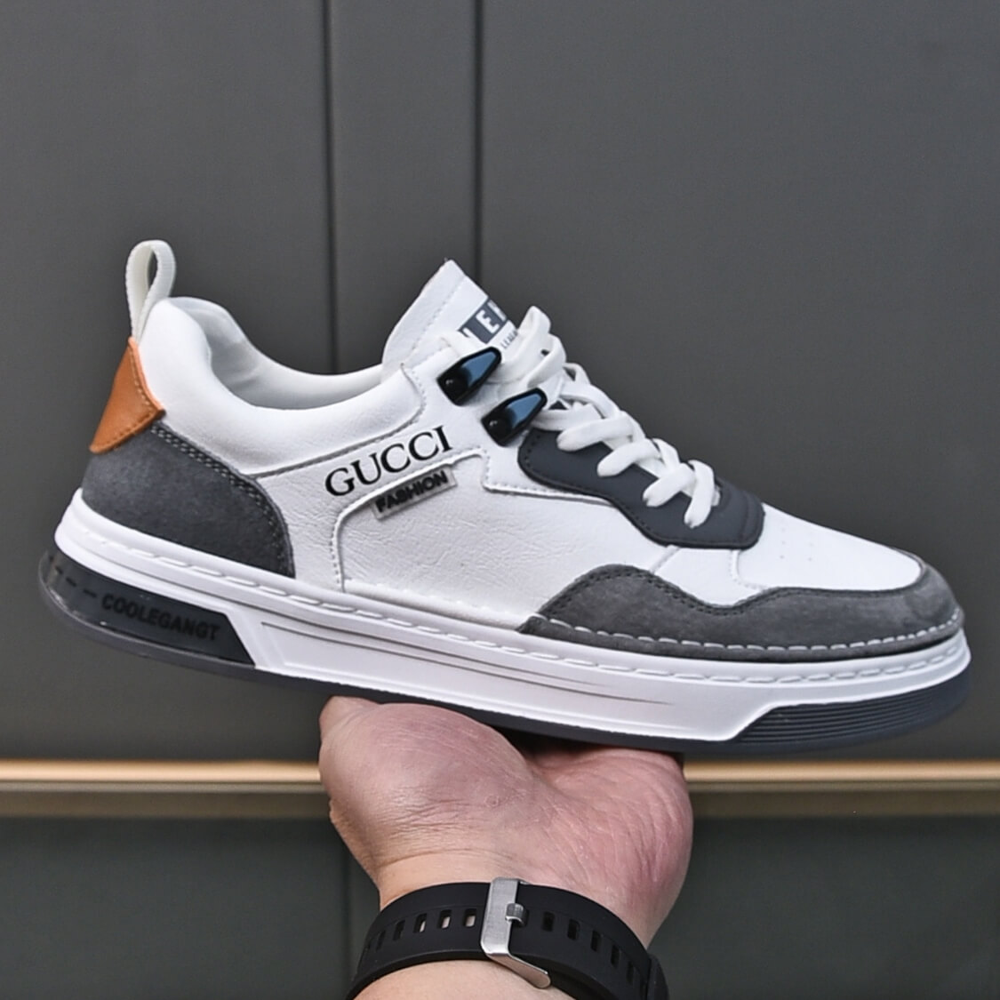 Monogram Courtside Leather Sneakers 
