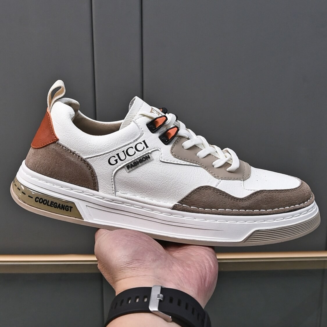 Monogram Courtside Leather Sneakers 