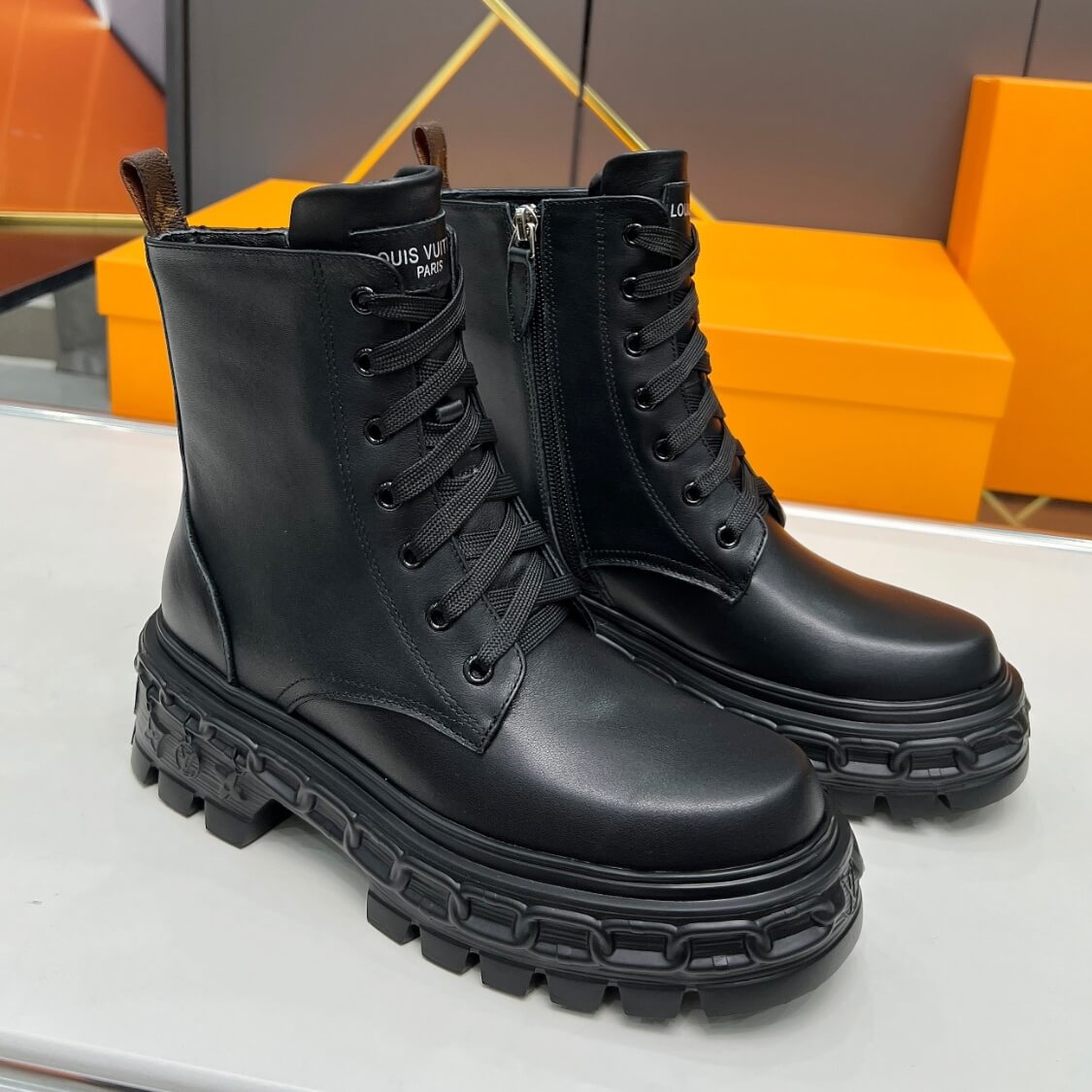 Monogram Doc Martens Boots 