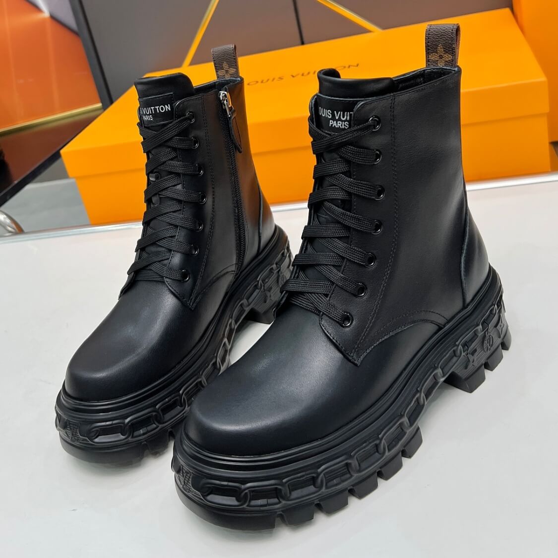 Monogram Doc Martens Boots 