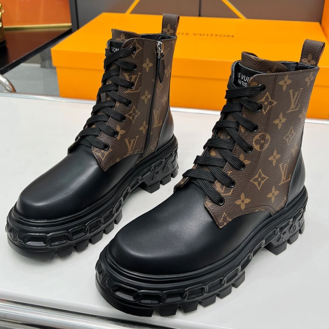 Monogram Doc Martens Boots