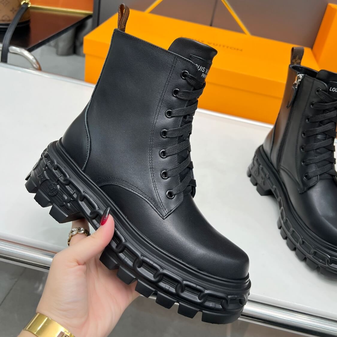 Monogram Doc Martens Boots 