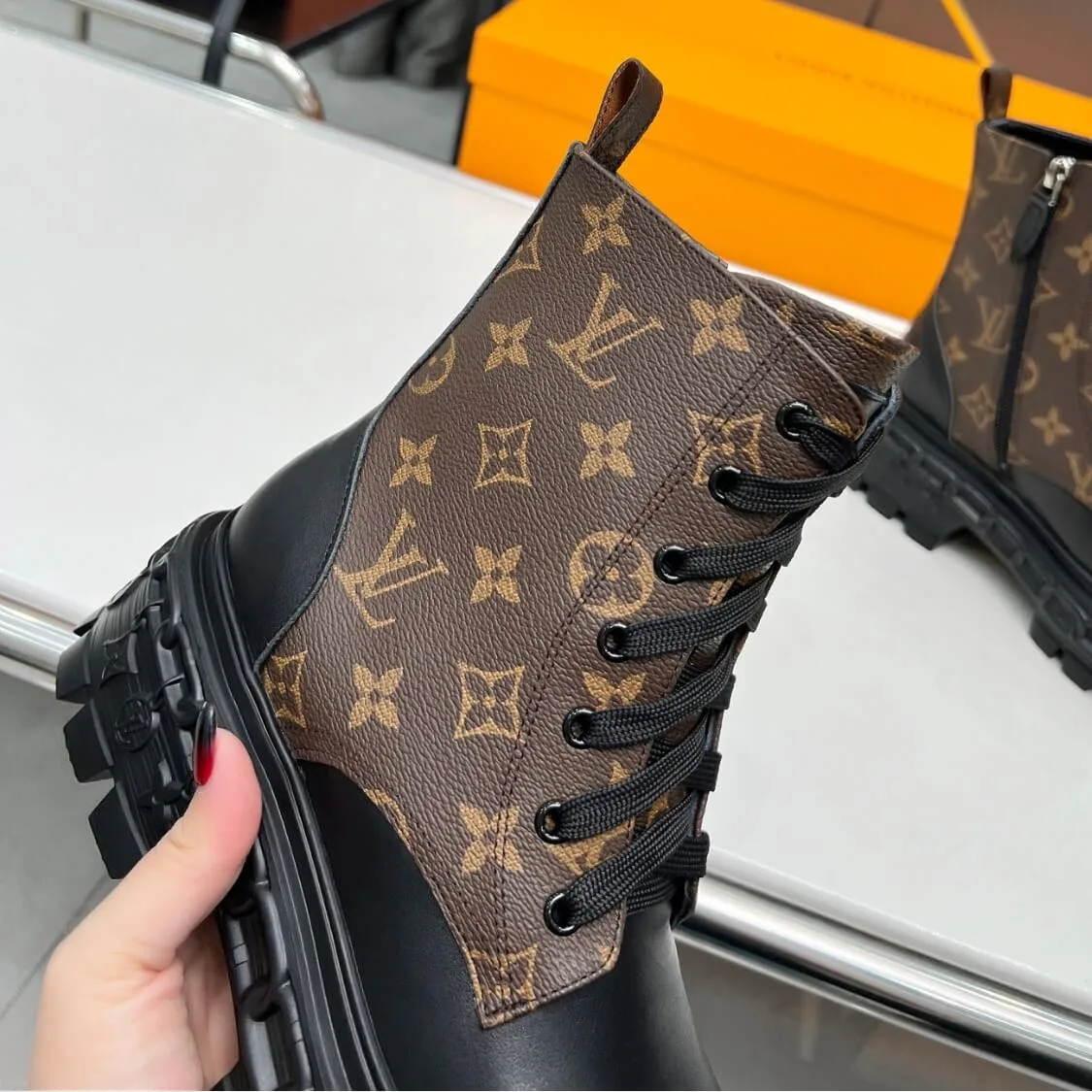 Monogram Doc Martens Boots