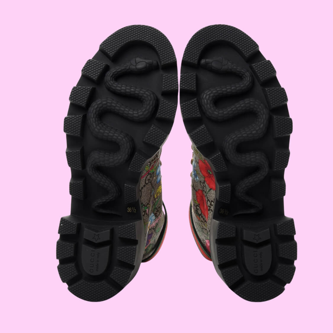 Monogram Flora Combat Ankle Boots