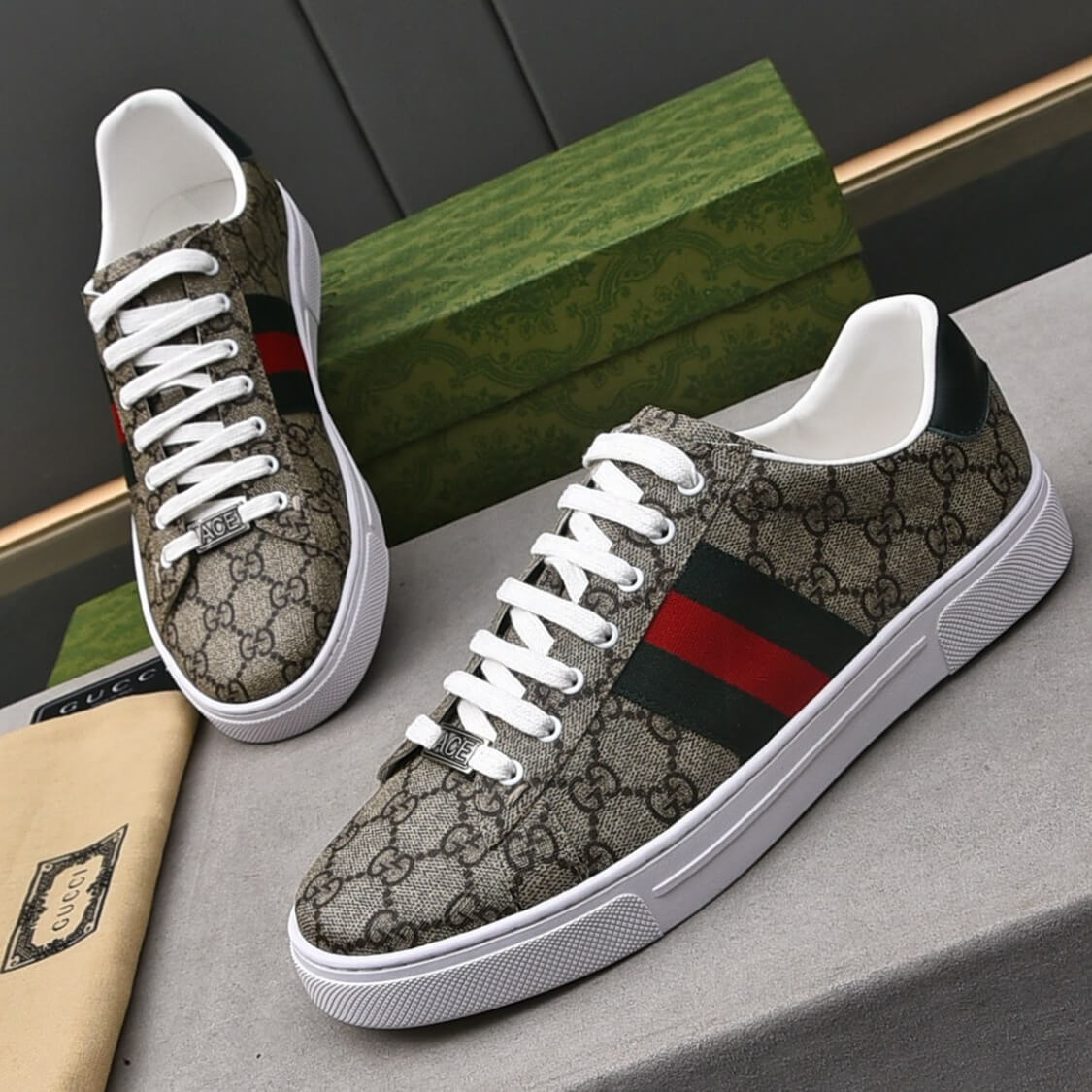 Monogram G Web Low Top Sneakers 