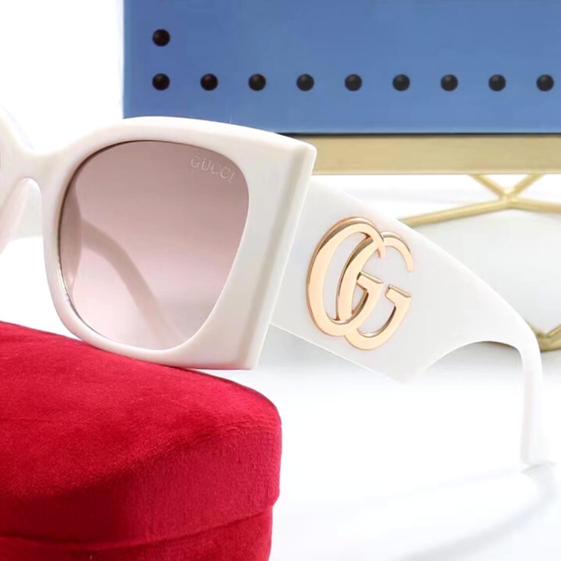 Oversized Double G Monogram UV Sunglasses 