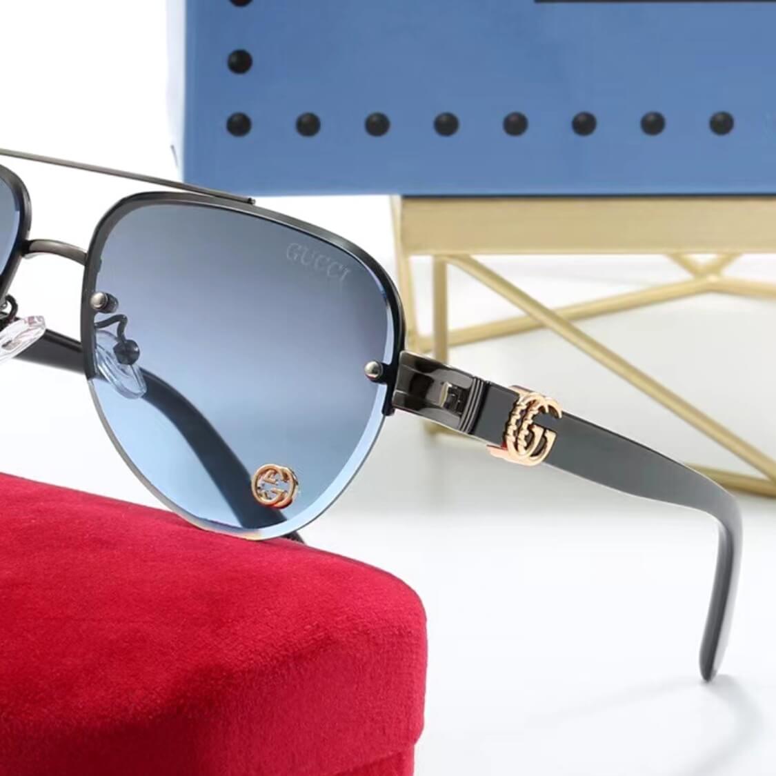 Half Rimmed Pilot UV Sunglasses
