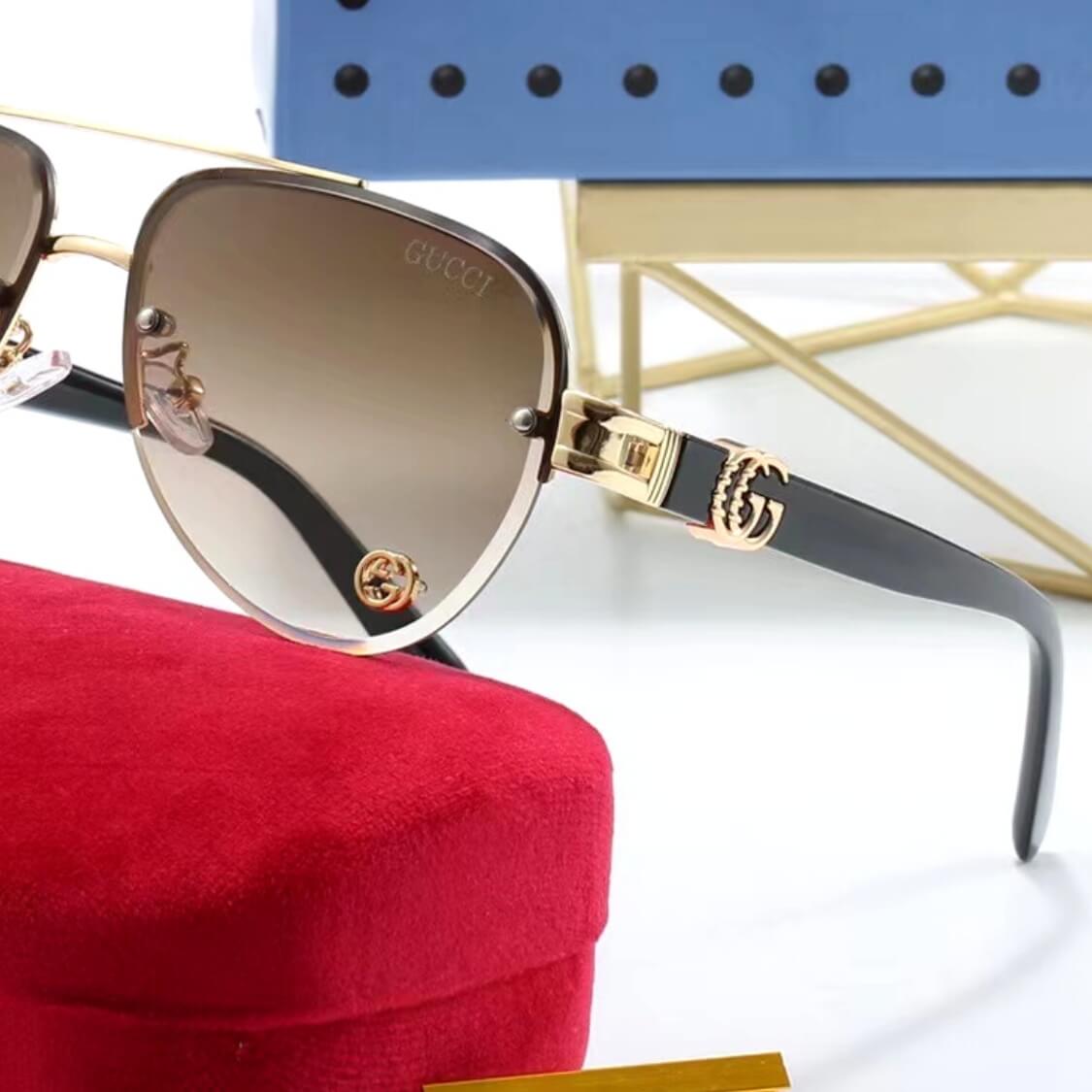 Half Rimmed Pilot UV Sunglasses 