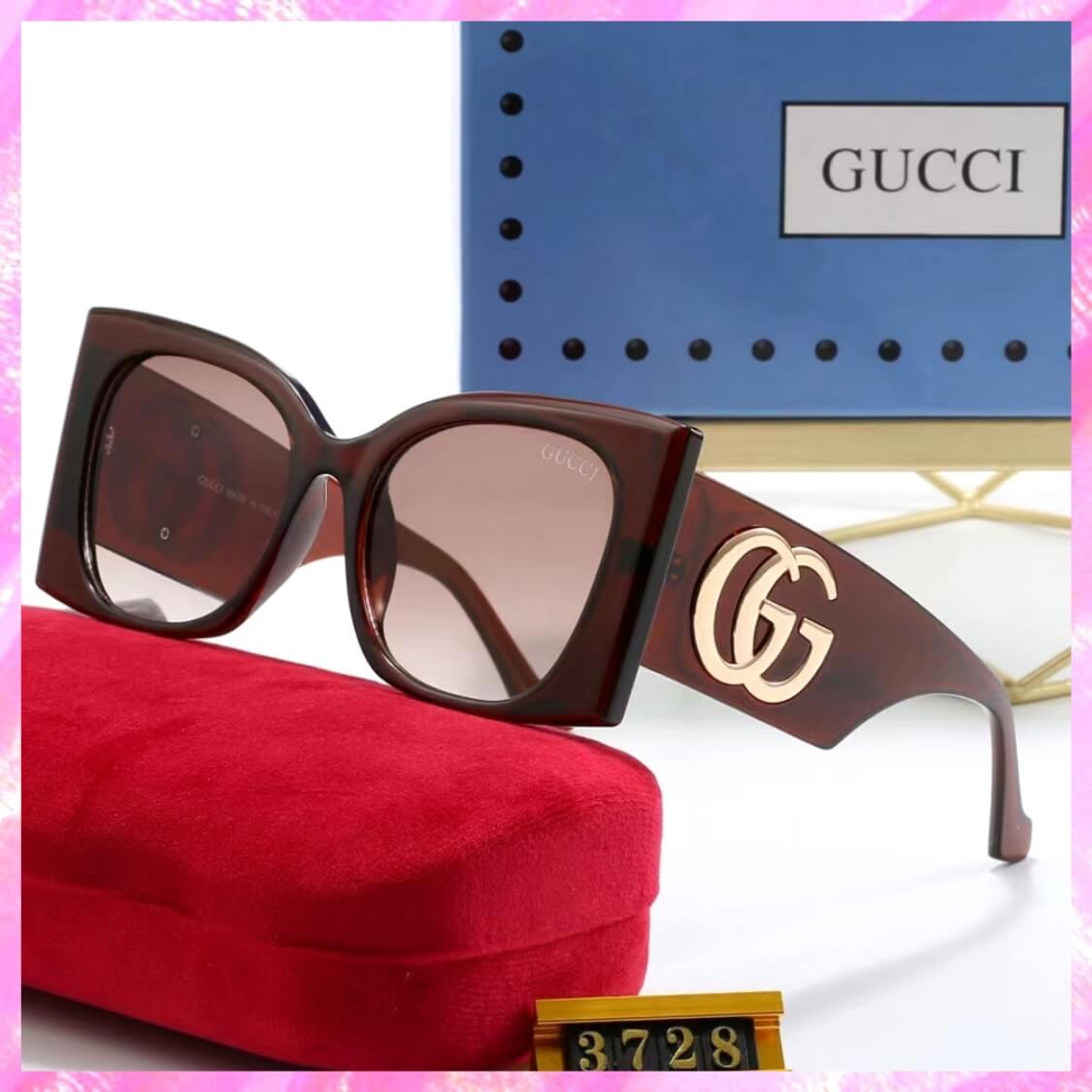 Oversized Double G Monogram UV Sunglasses 
