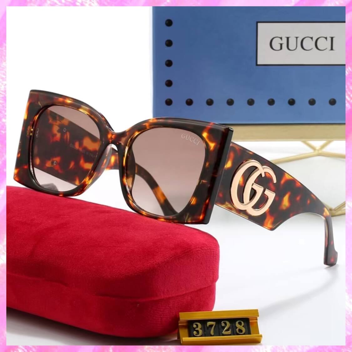 Oversized Double G Monogram UV Sunglasses 