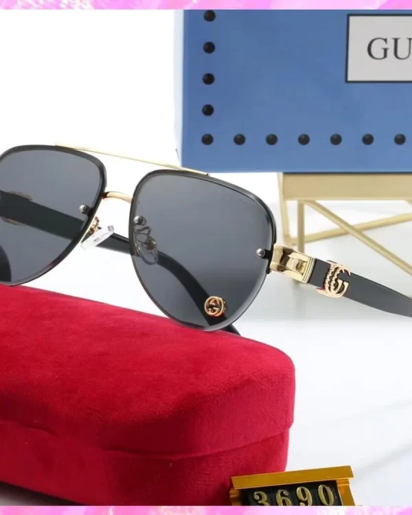 Half Rimmed Pilot UV Sunglasses