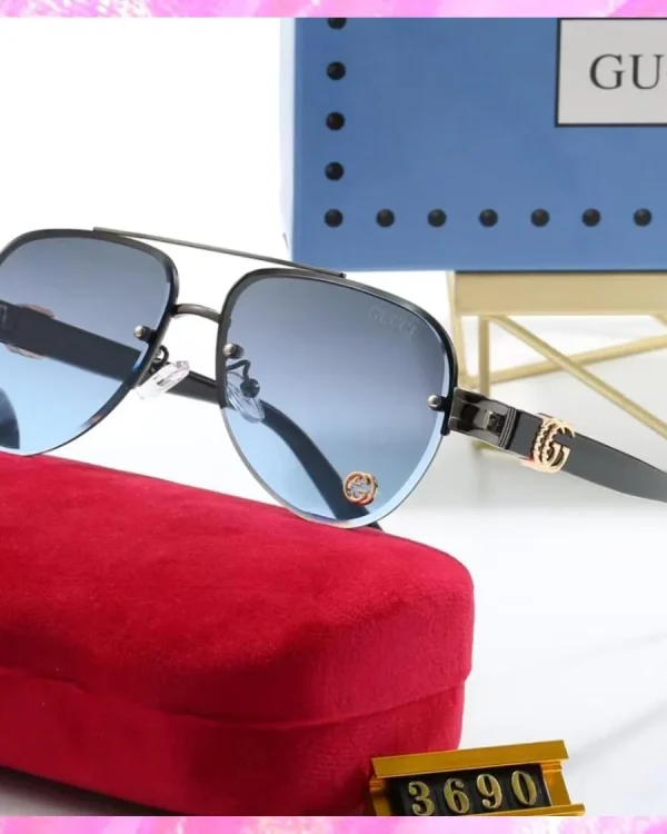 Half Rimmed Pilot UV Sunglasses