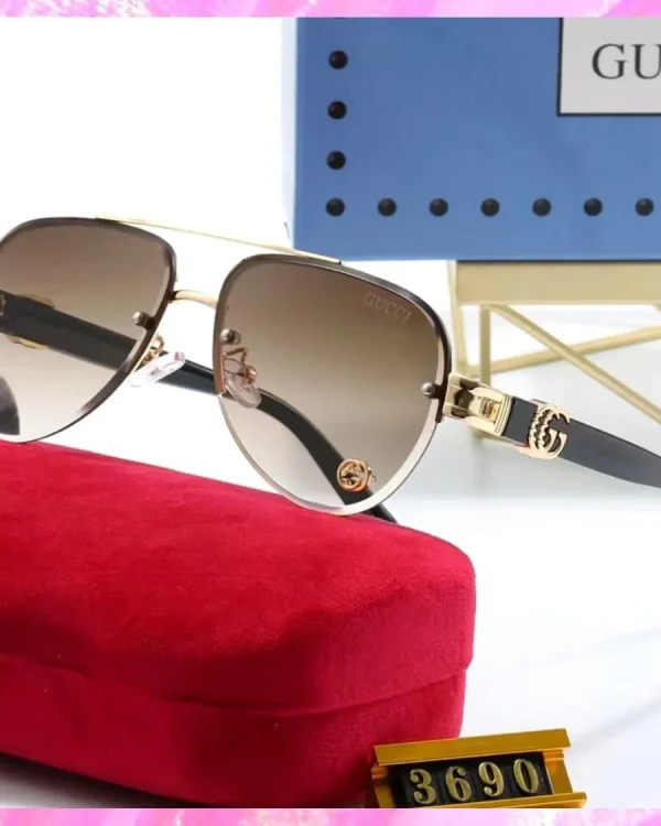 Half Rimmed Pilot UV Sunglasses