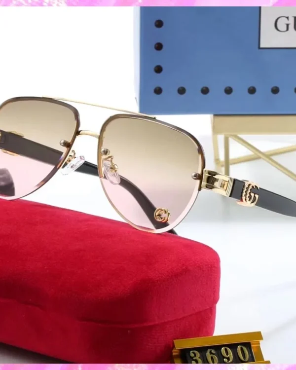 Half Rimmed Pilot UV Sunglasses
