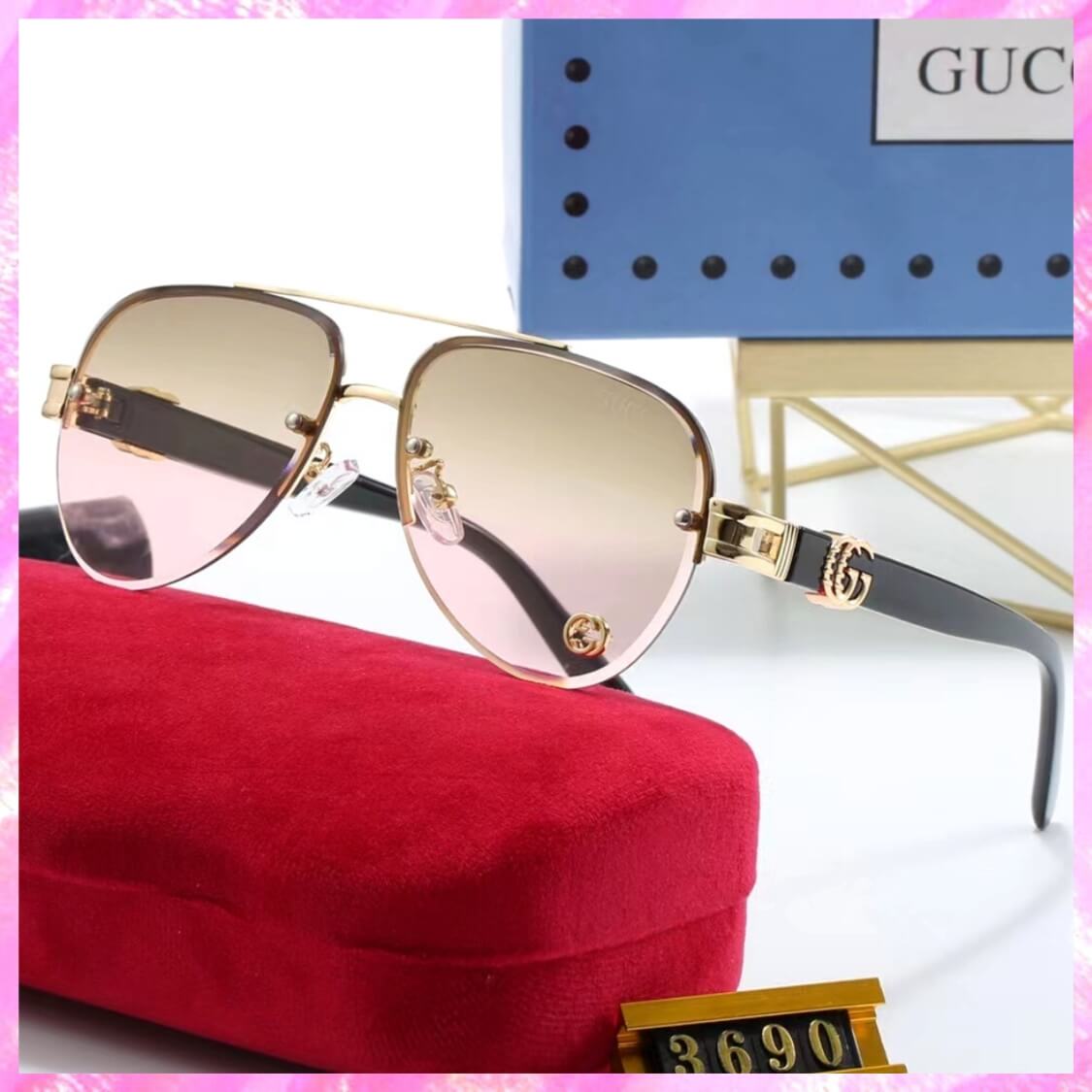 Half Rimmed Pilot UV Sunglasses 