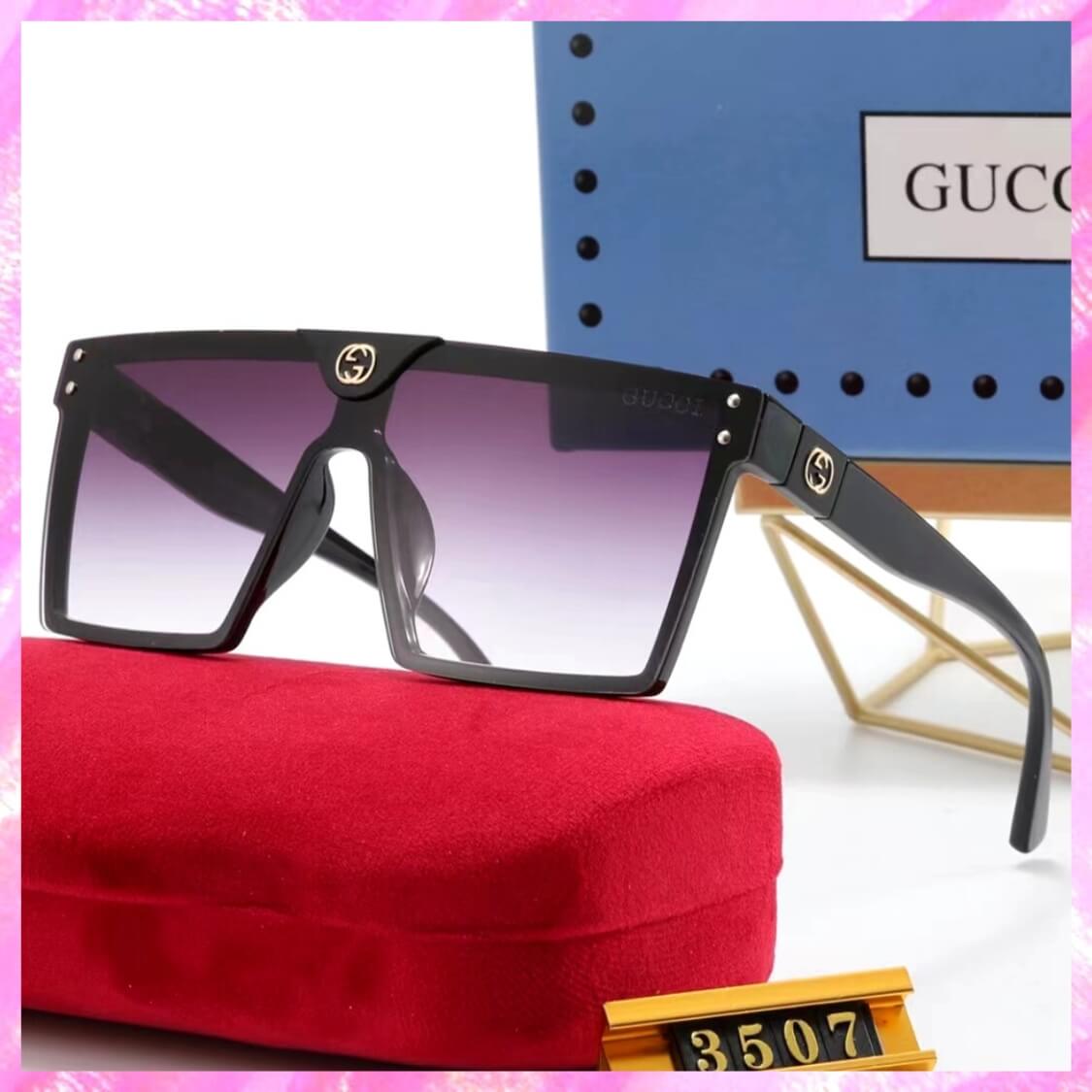 Logo Monogram Square UV Sunglasses 