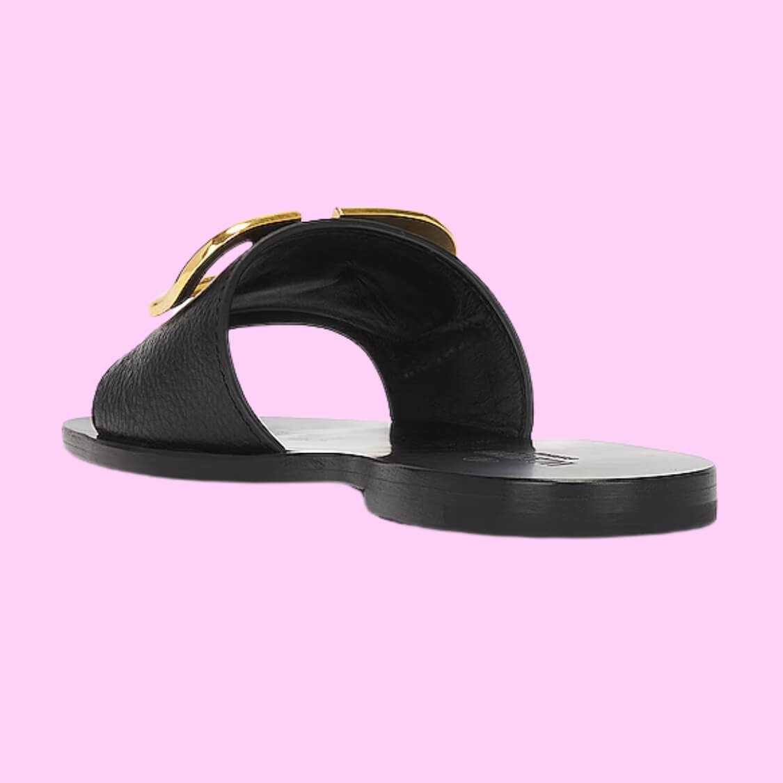 Monogram Plaque Slip-On Sandals 