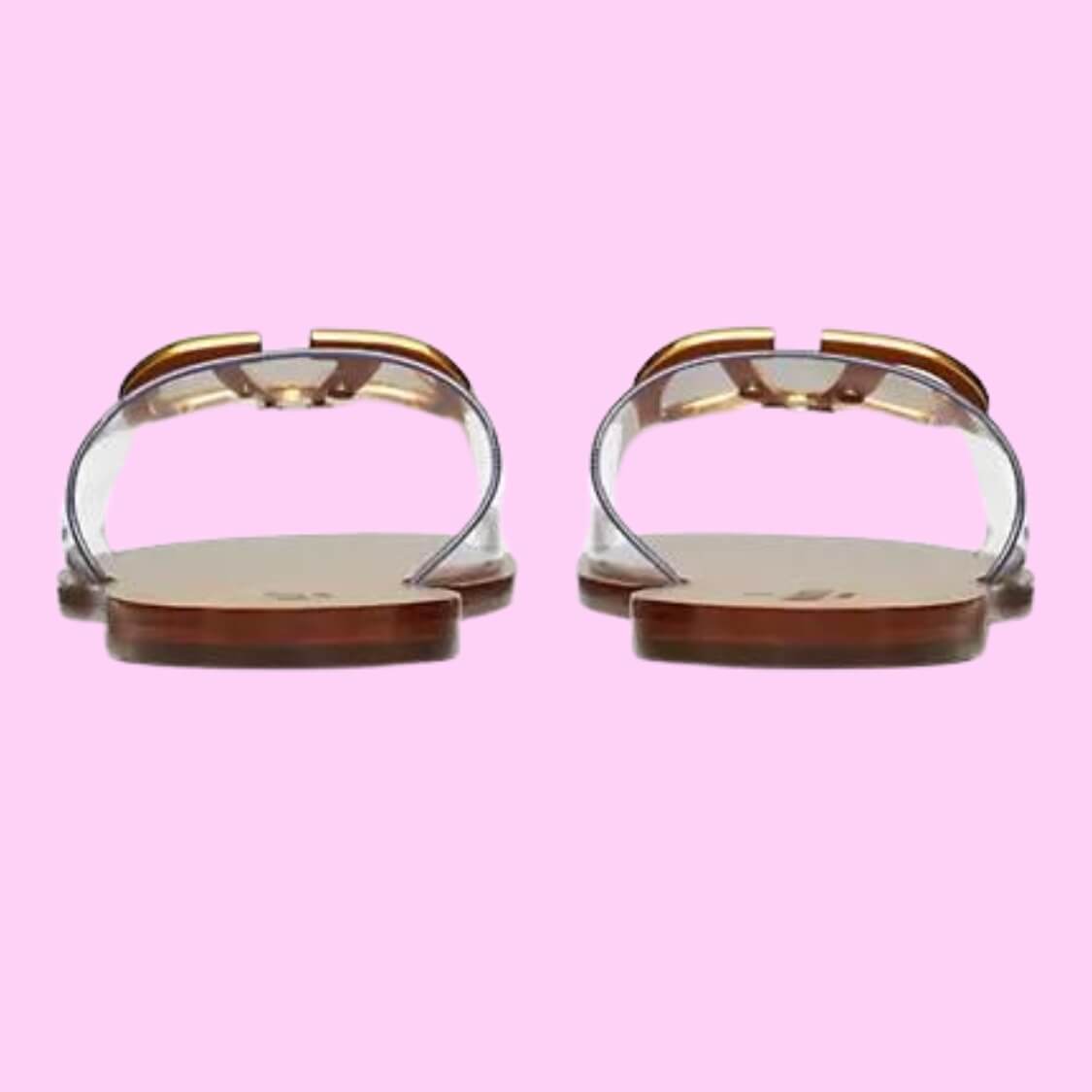 Monogram Plaque Slip-On Sandals 