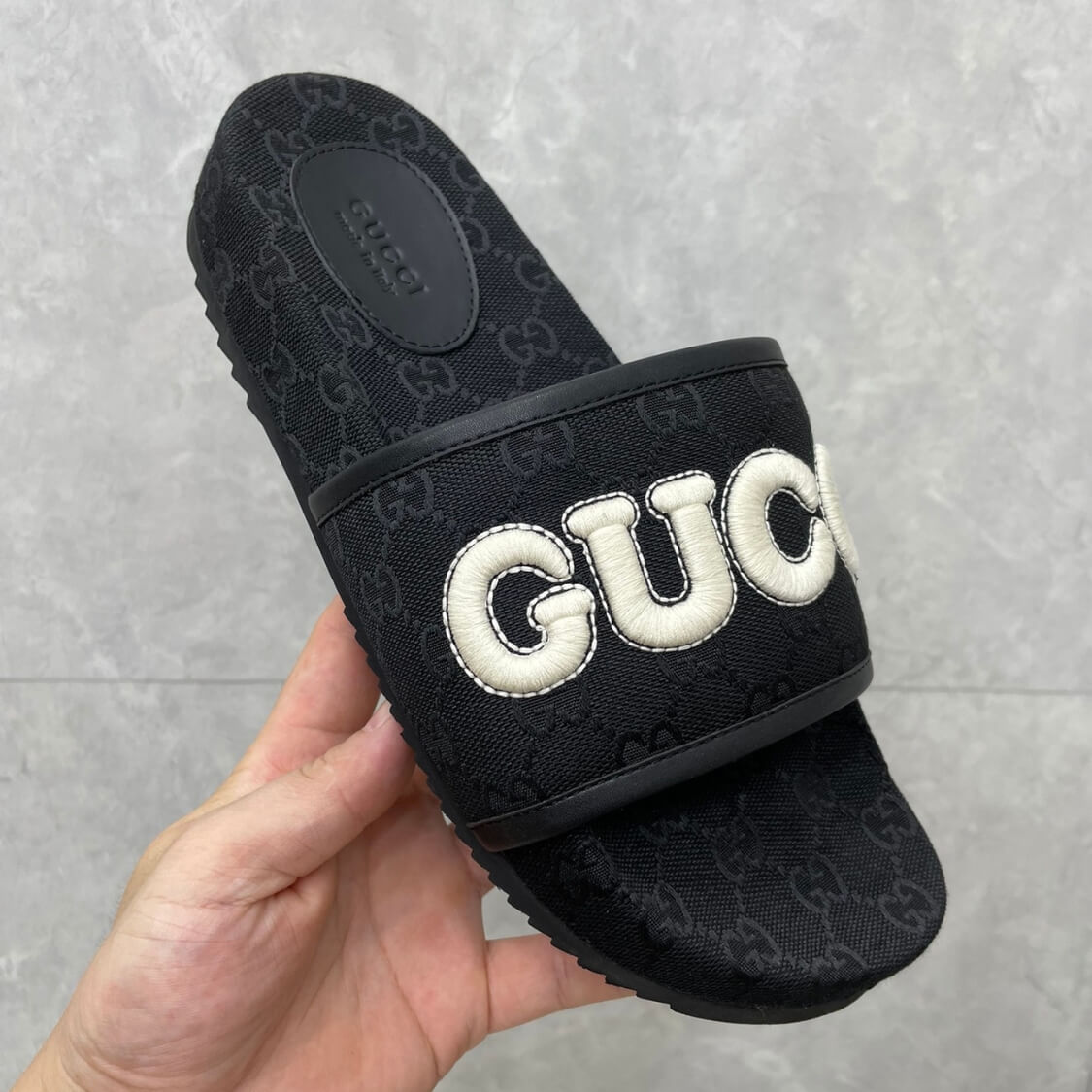 Monogram Platform Slide Sandals 