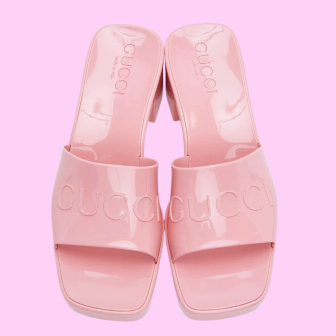 Monogram Rubber Slide Sandals 