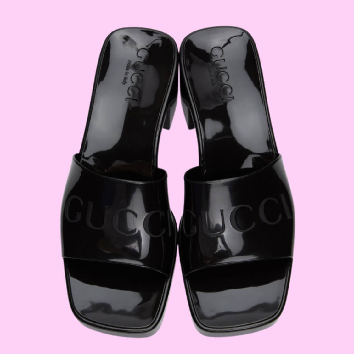 Monogram Rubber Slide Sandals 