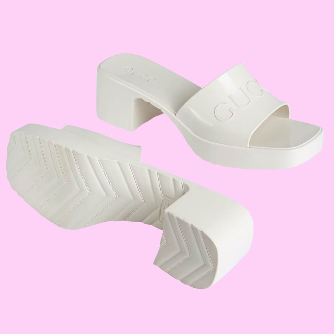 Monogram Rubber Slide Sandals 