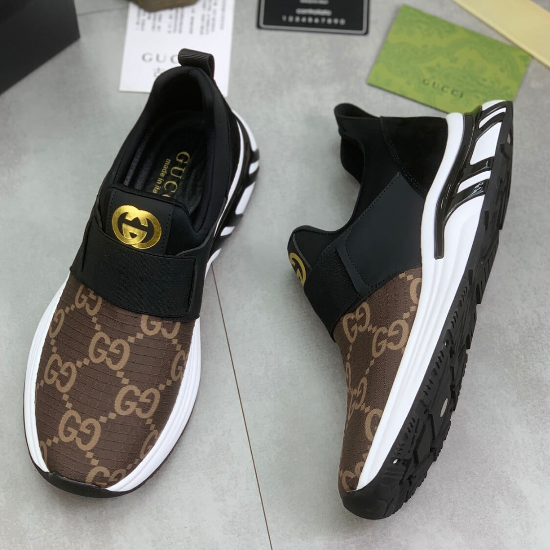 Monogram Slip On Trainers