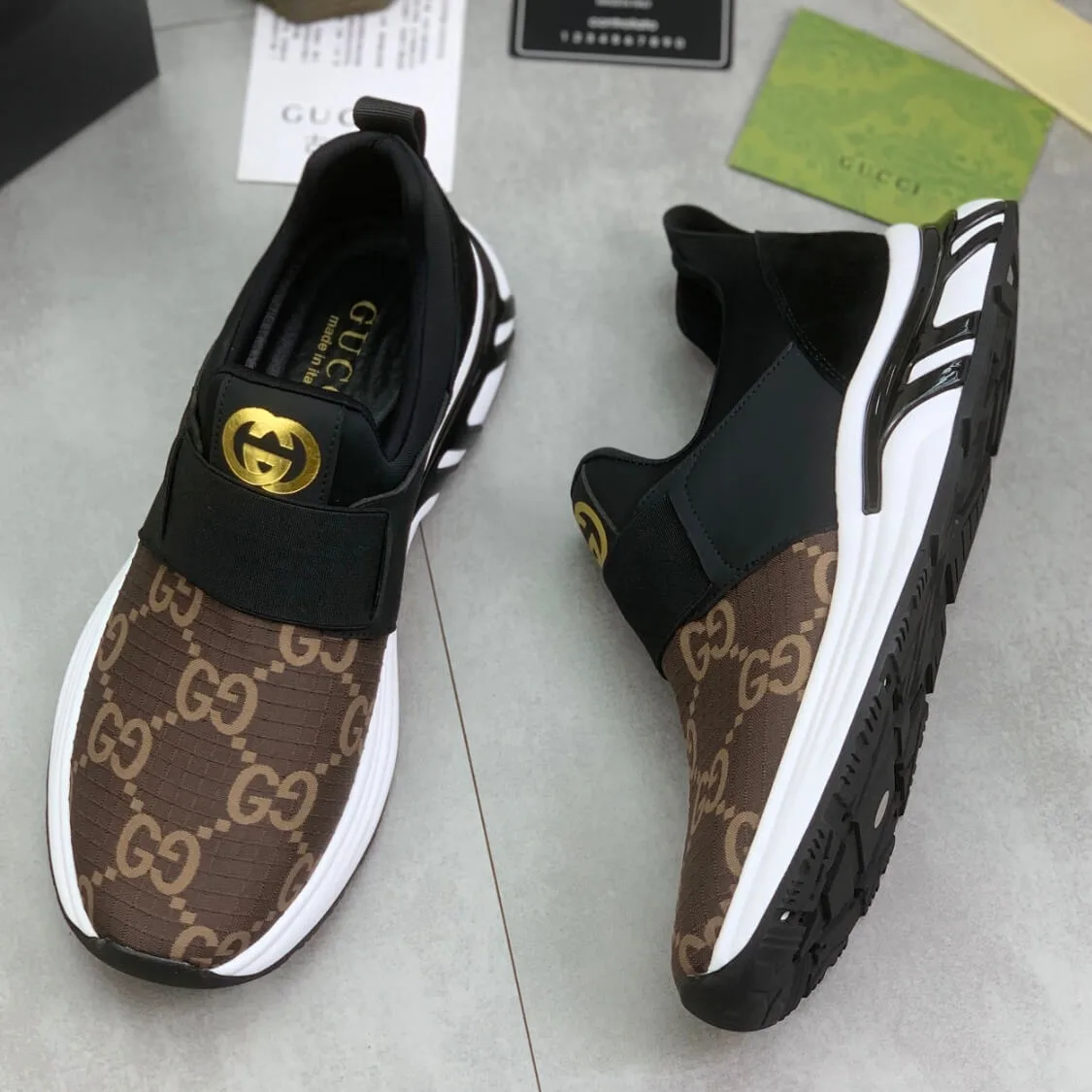 Monogram Slip On Trainers