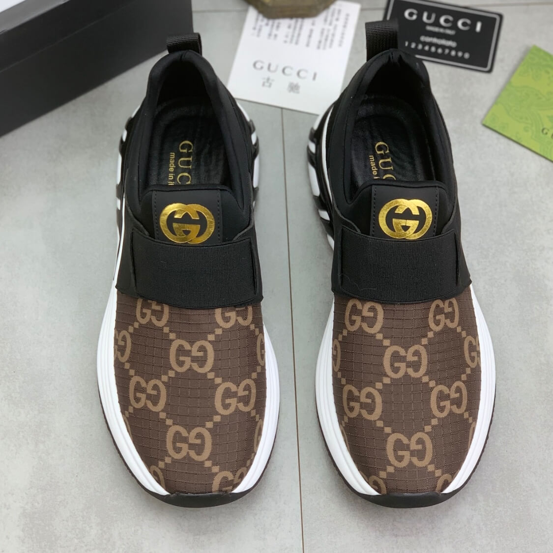 Monogram Slip On Trainers