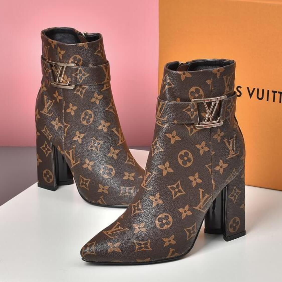 Monogram Strap Ankle Boots 