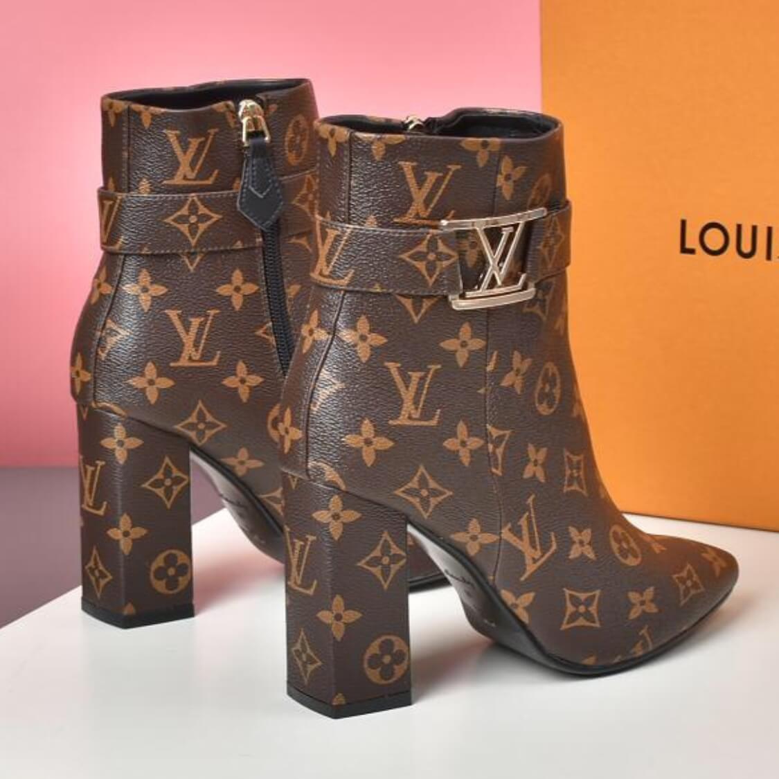 Monogram Strap Ankle Boots 