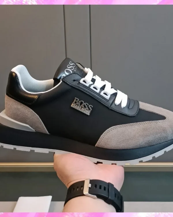 Monogram Suede Leather Nylon Sneakers