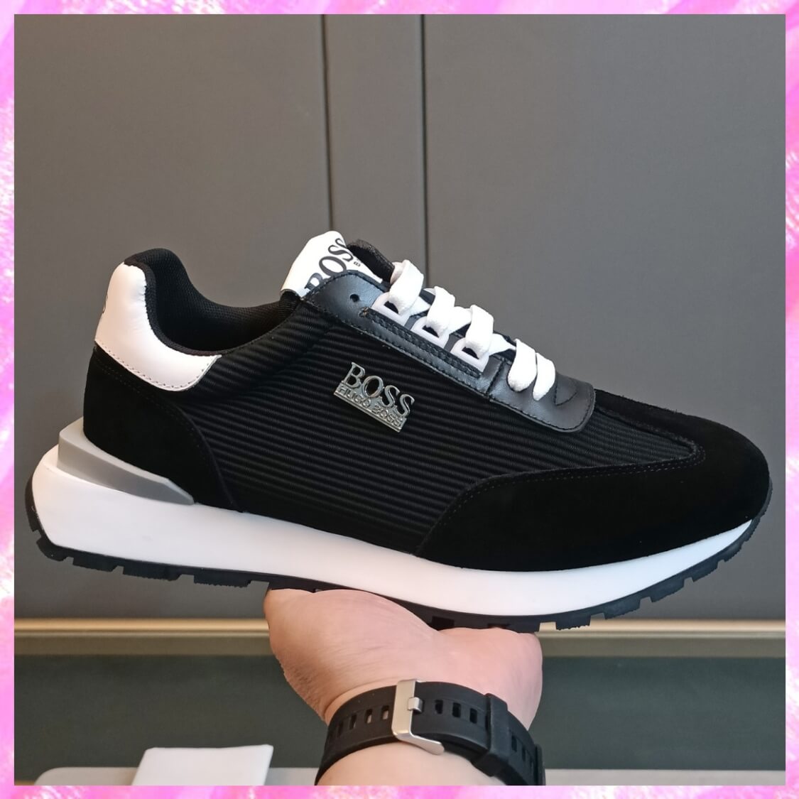 Monogram Textured Sneakers 
