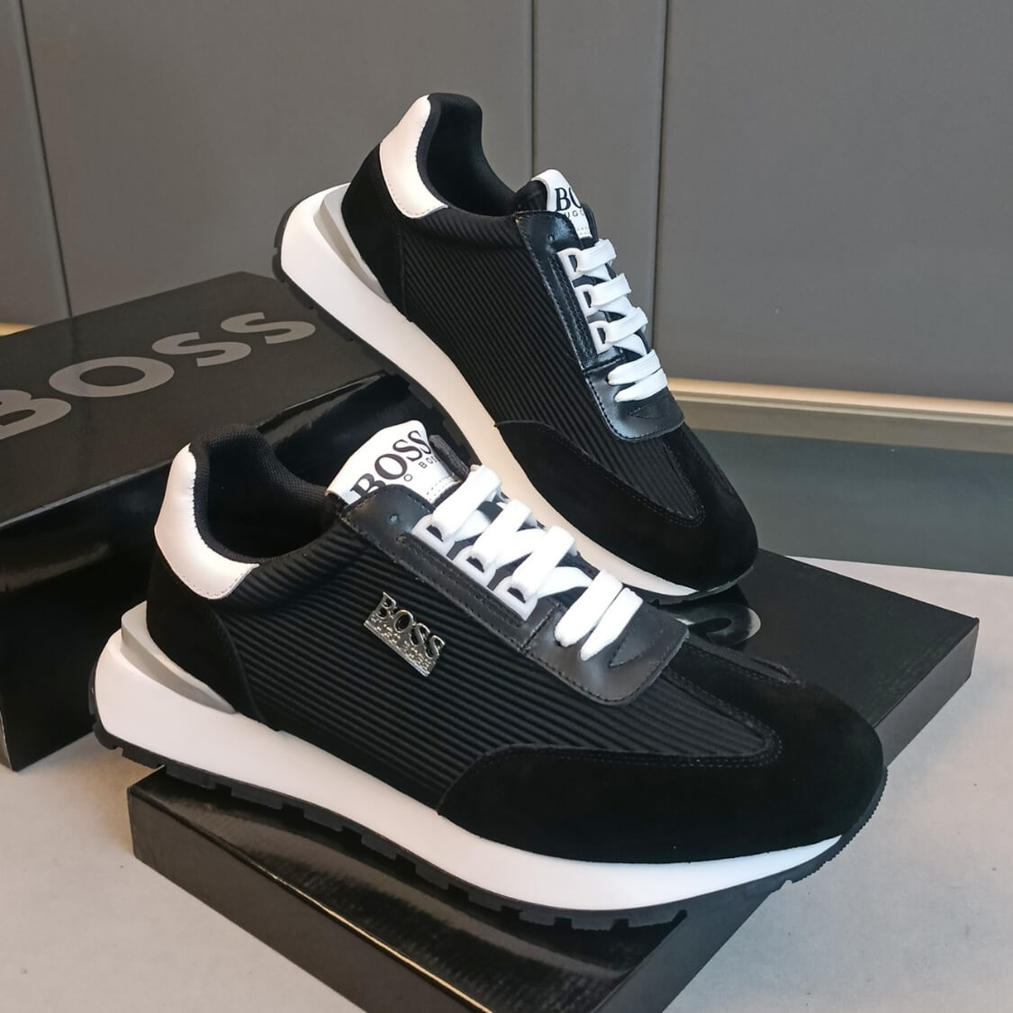 Monogram Textured Sneakers 