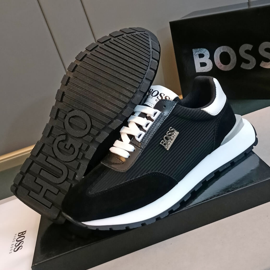 Monogram Textured Sneakers 