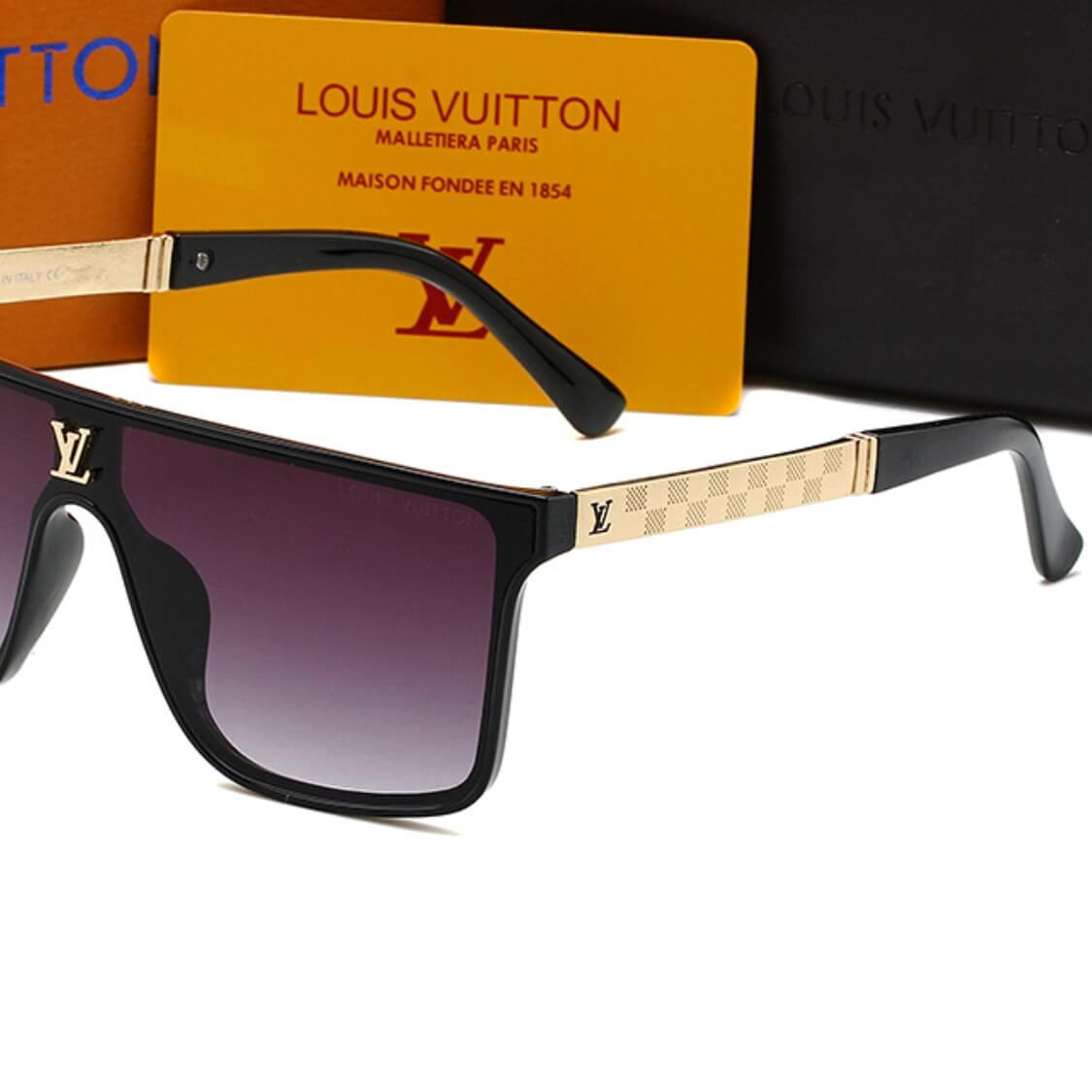 Gold Logo Monogram UV Sunglasses 