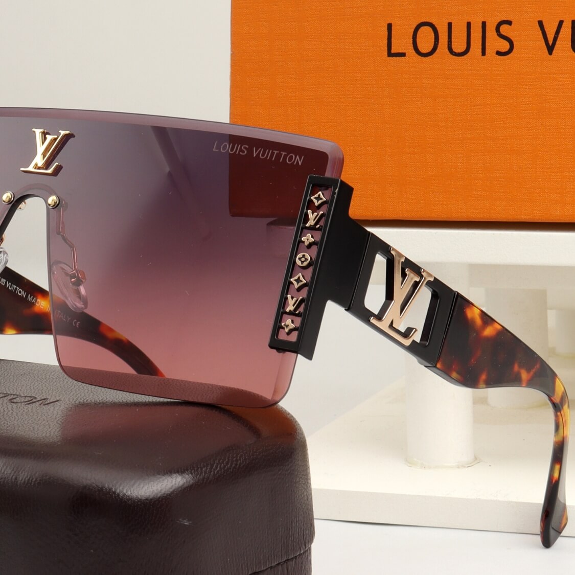 Monogram Rimless Shield UV Sunglasses