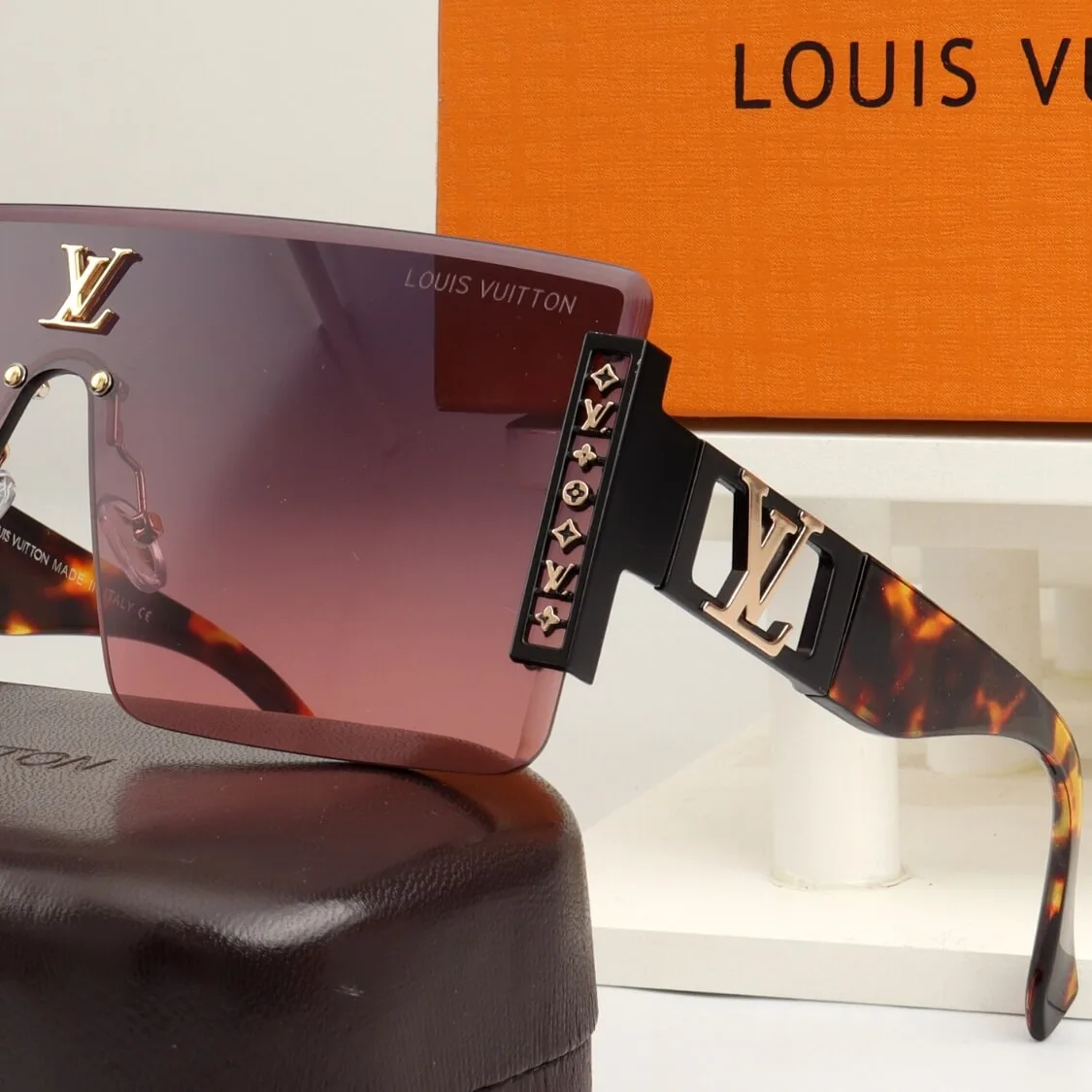 Monogram Rimless Shield UV Sunglasses
