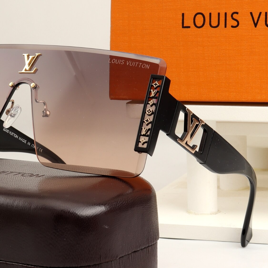 Monogram Rimless Shield UV Sunglasses