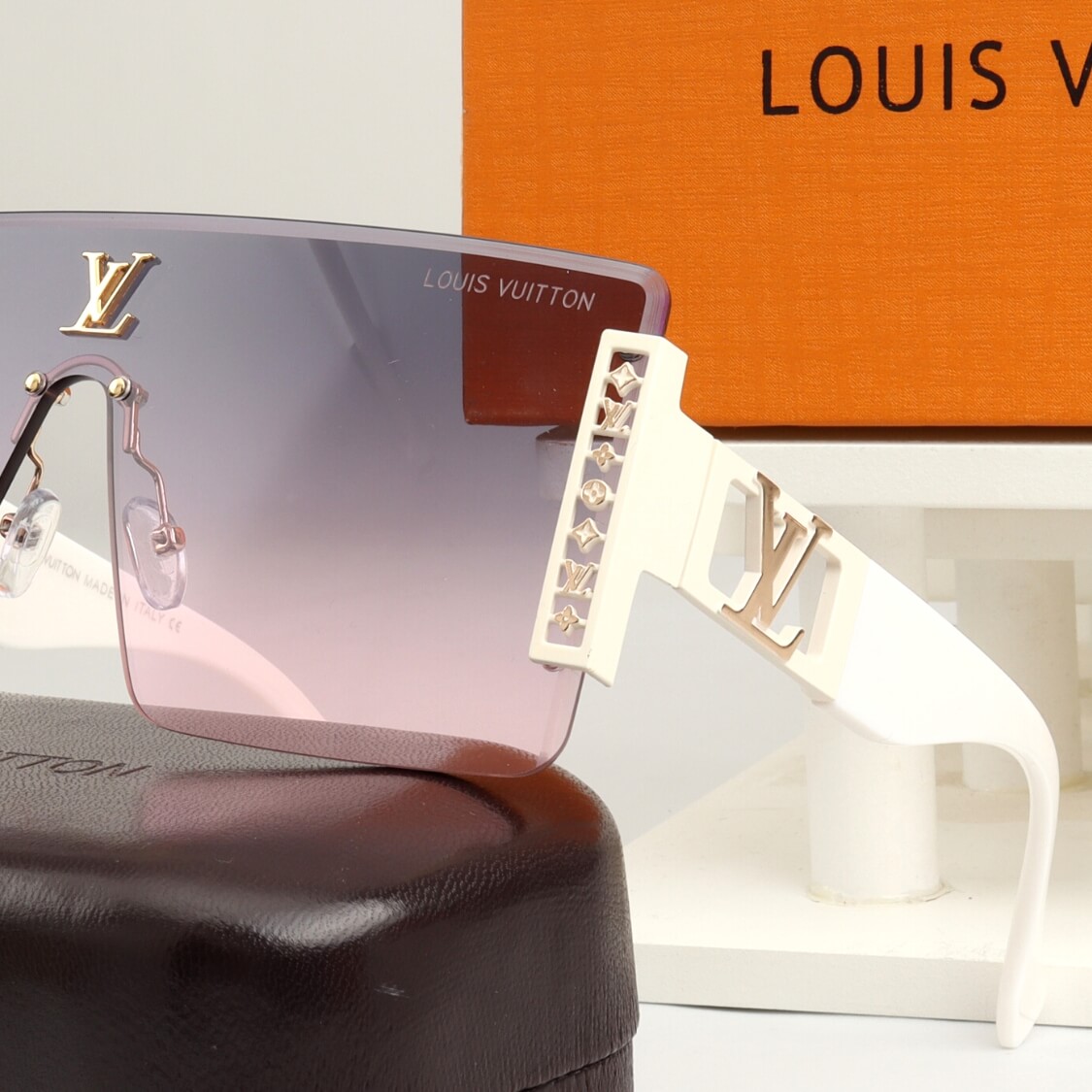 Monogram Rimless Shield UV Sunglasses 