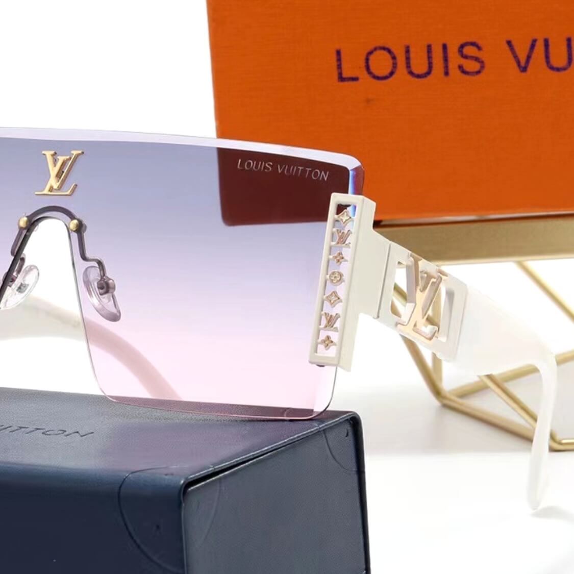 Monogram Rimless Shield UV Sunglasses 