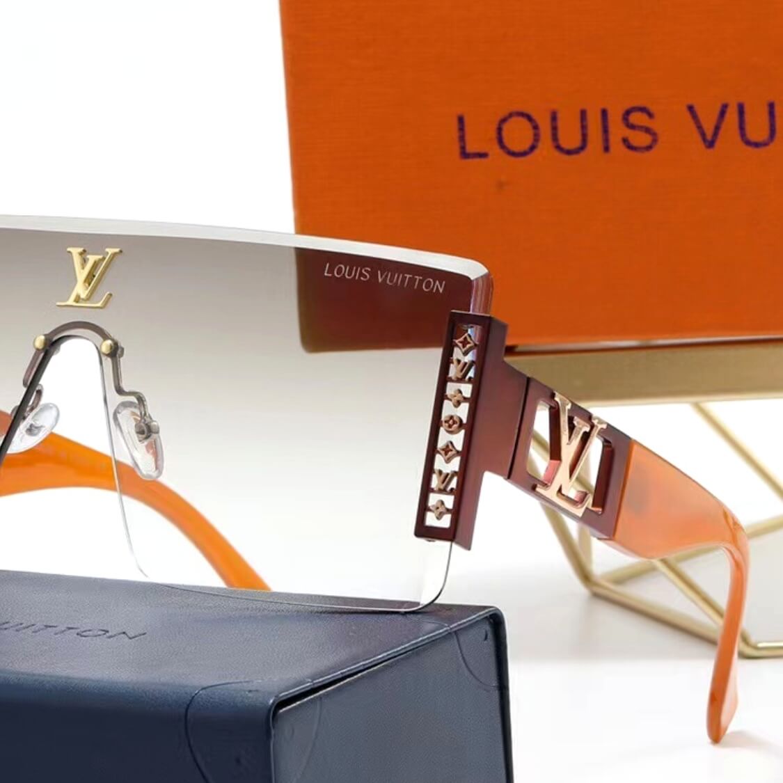 Monogram Rimless Shield UV Sunglasses 