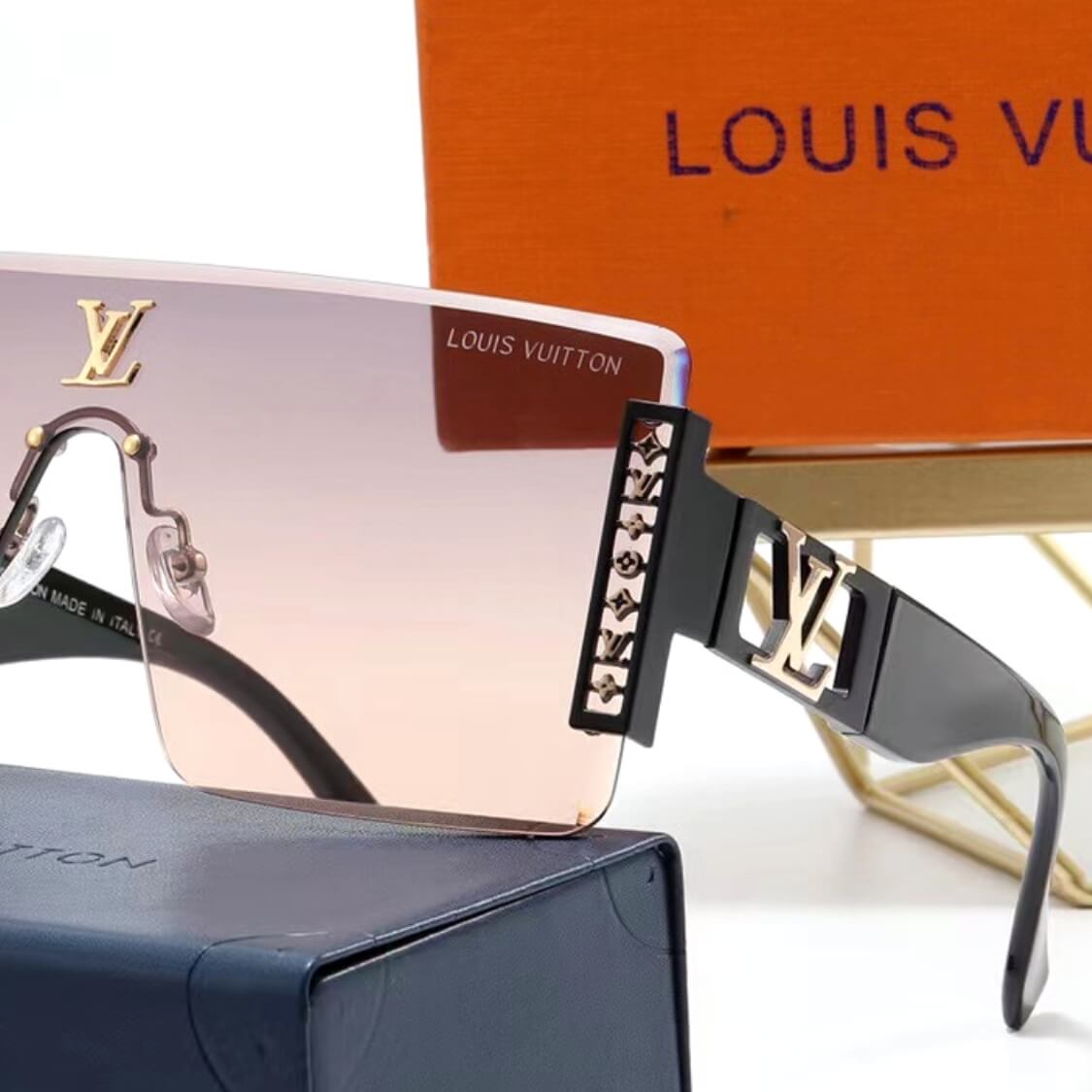 Monogram Rimless Shield UV Sunglasses 