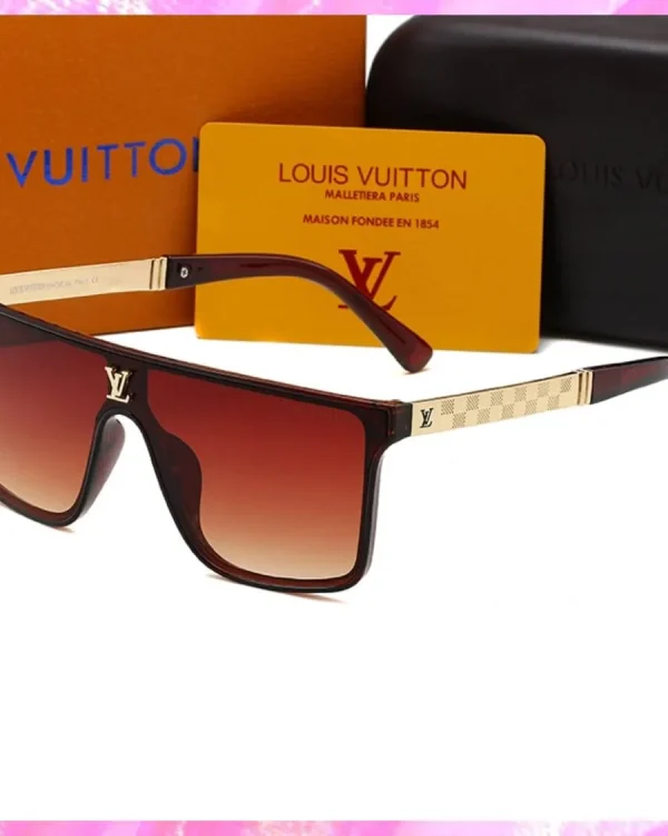 Gold Logo Monogram UV Sunglasses