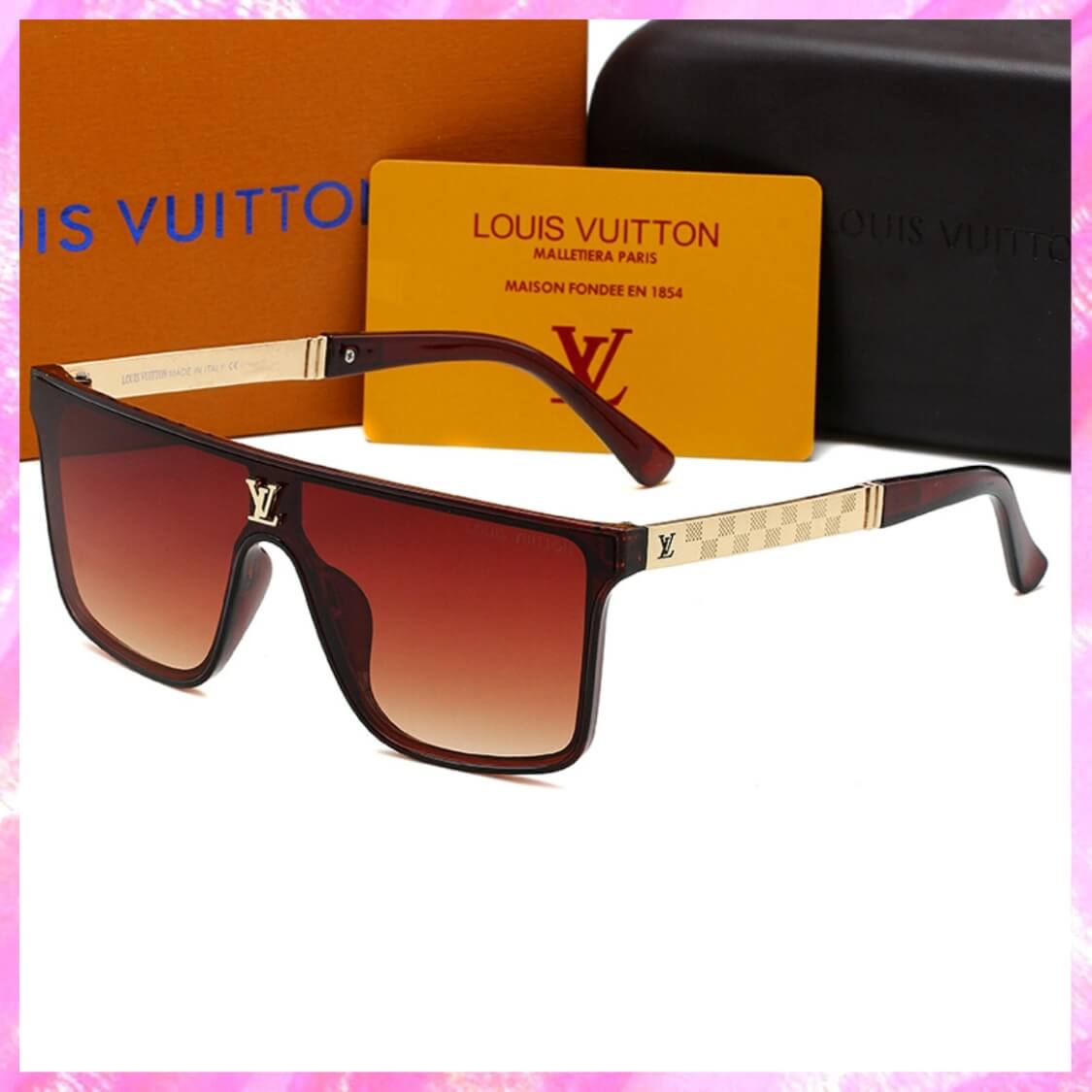 Gold Logo Monogram UV Sunglasses