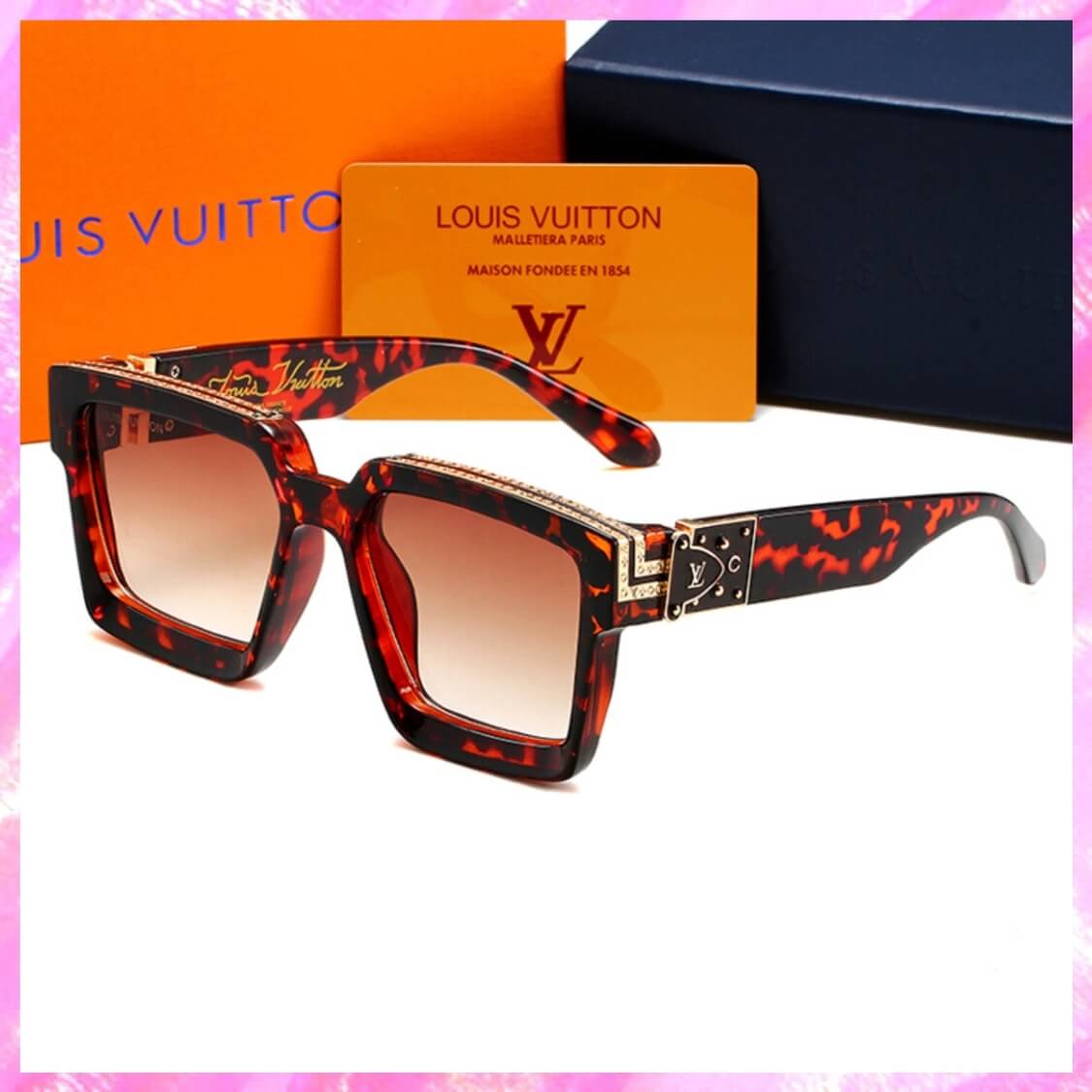 Signature Logo Square UV Sunglasses